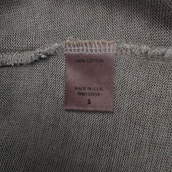 It Is Well Tunic Top Asymmetrical V-Neck Long Sleeve Cotton Size S Olive Green - Picture 6 of 11